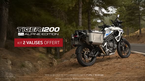 Kit 2 valises offert pour l'achat d'une Triumph Tiger 1200 